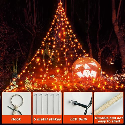 Halloween Giant Spider Web Lights