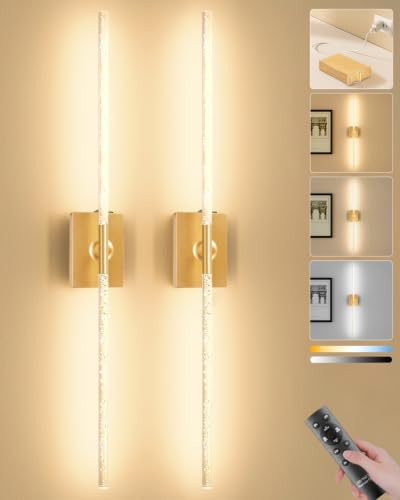 Battery Operated Wall Sconces Set of 2