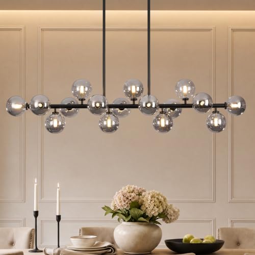 Mid Century Modern Glass Globe Sputnik Chandelier
