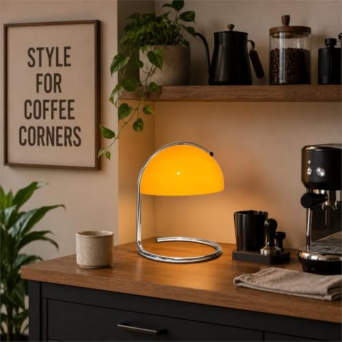 Modern Table Lamp (Orange, 8.7 Inch)