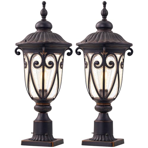 24 Inch Extra Large Outdoor Post Light Fixture (24in Post Mount x 2)