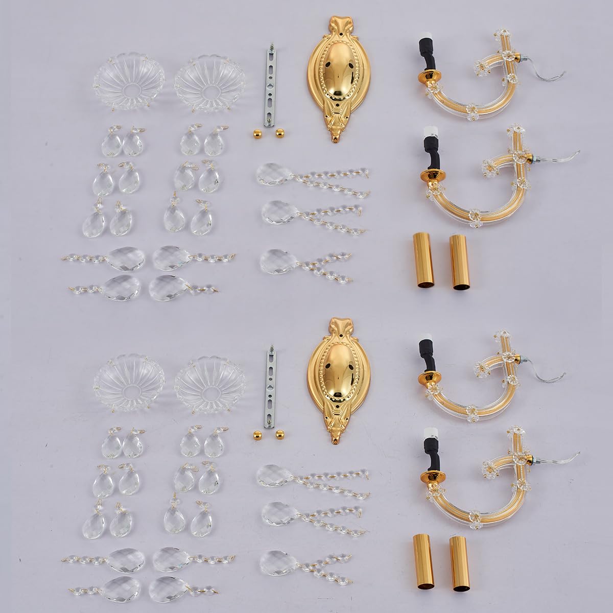 Gold Crystal Sconces Set of 2 (YL6065G-2Double)