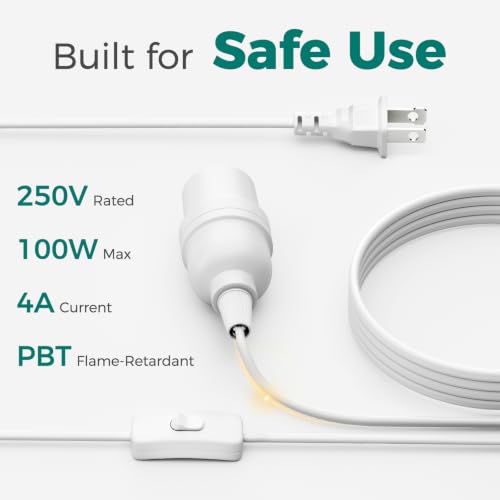 Pendant Light Cord (6.6ft - White)