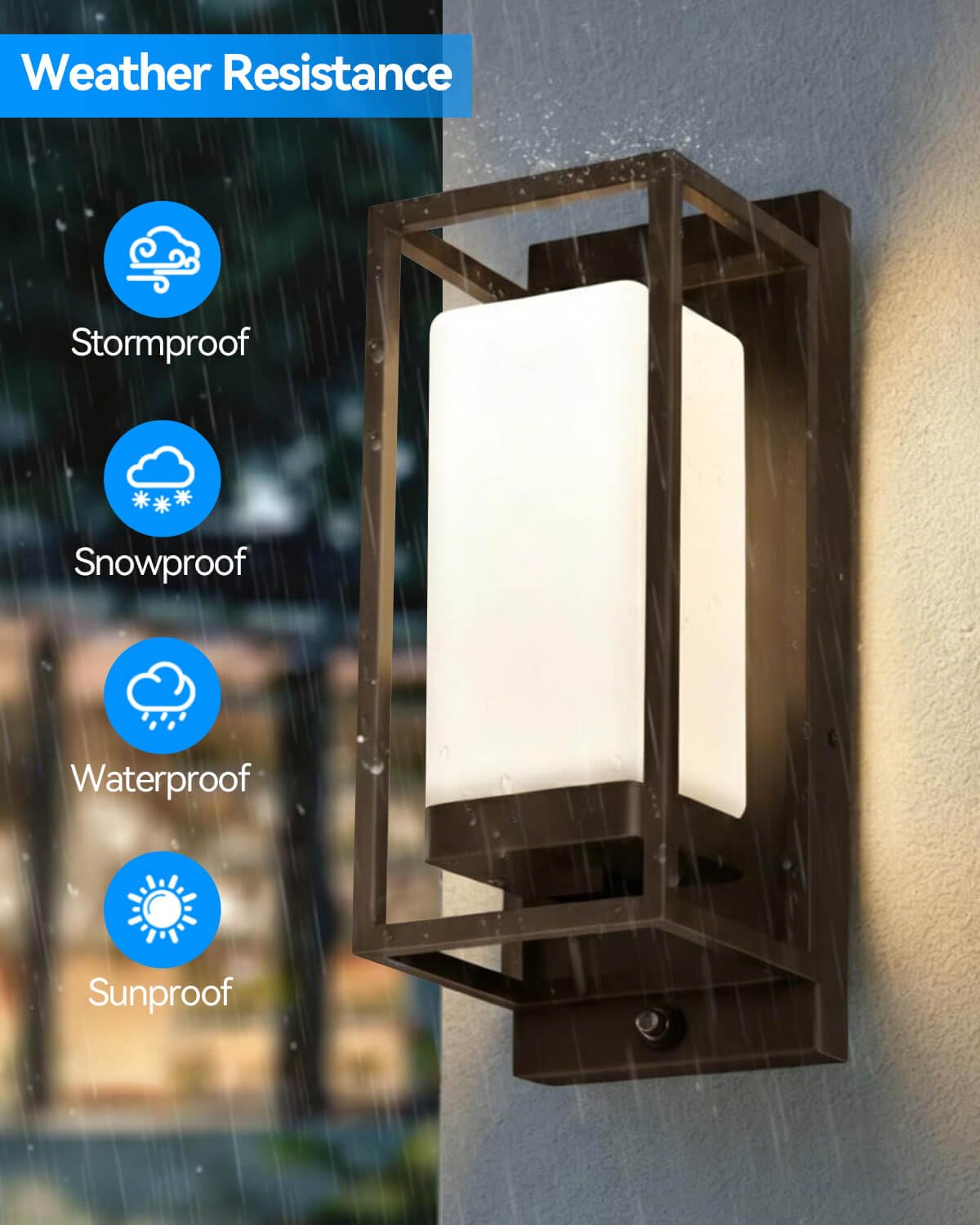 Dusk to Dawn Outdoor Wall Lights (Bronze)