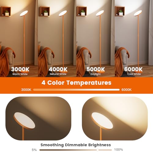 Torchiere Floor Lamp (Orange)