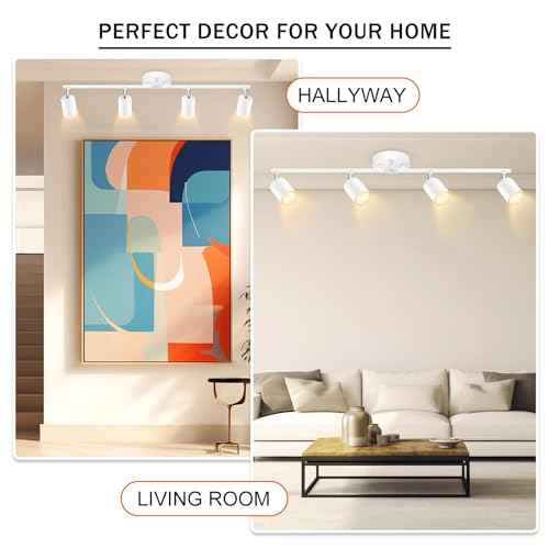 White Track Lighting Ceiling Fixture (White / 29.9" 4 Light Track Light)