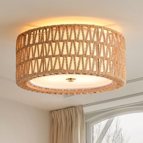 Rattan Ceiling Light Boho Ceiling Light