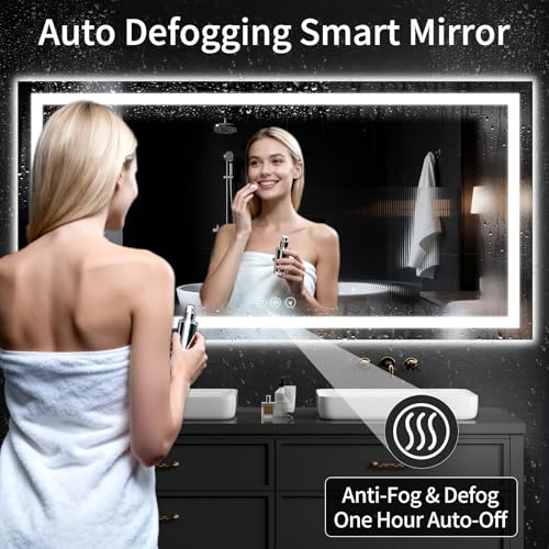36"x72" LED Bathroom Mirror with Lights (72"L x 36"W)