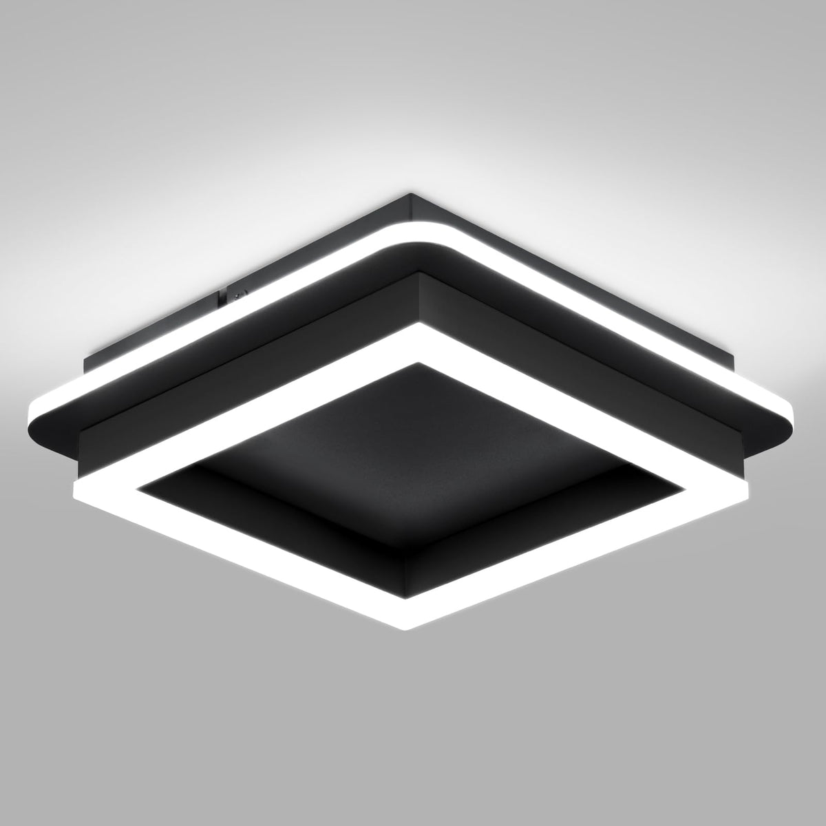 Black Modern LED Ceiling Light (All Black / 1 Pack)
