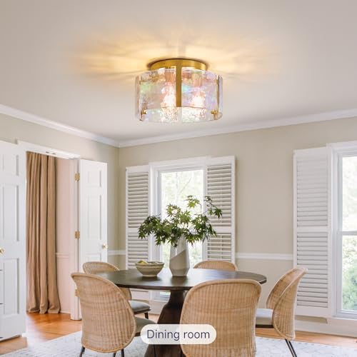 Drum Glass Ceiling Light