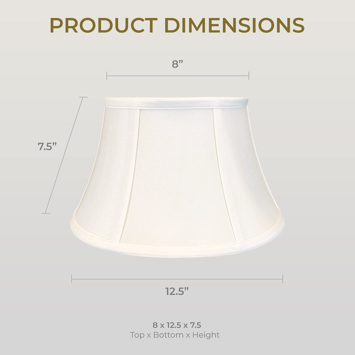 Shallow Drum Bell Billiotte Wall Lamp Shade (White - Set of 2 / 8 x 12.5 x 7.6)