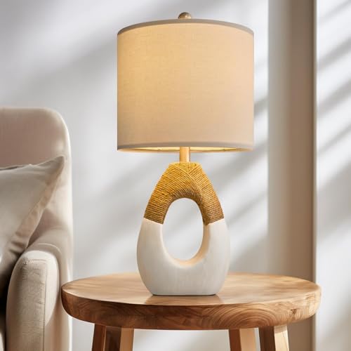 Boho Table Lamps Bedroom Living Room Set 2 Sleeping and Reading