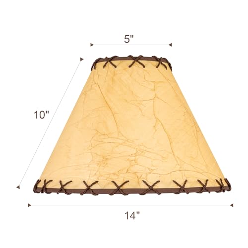 Set of 2 Parchment Lampshade (5"x 14"x 9")