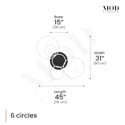 Chloe Flush Mount Ceiling Light (Metallic Gold / 6 Circles / Cool White)