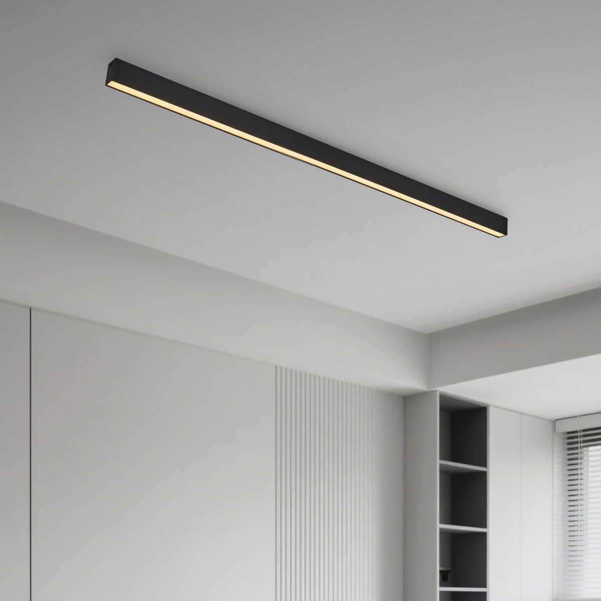 Black ceiling light LED (Black / 78.7IN)