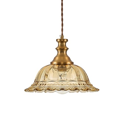 Vintage Pendant Light Fixtures Modern Glass Hanging Lights with Adjustable Cord for Kitchen Island Dining Room Living Room Hallway
