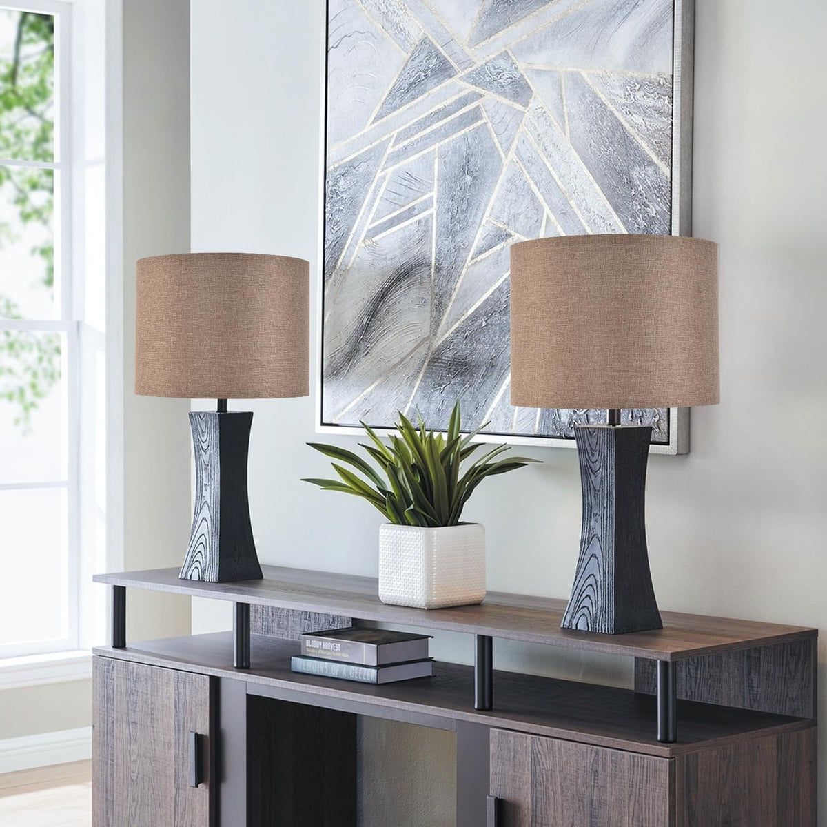 Lamp Shade for Table Lamps (13*13*10 1 Pack / Brown-1)