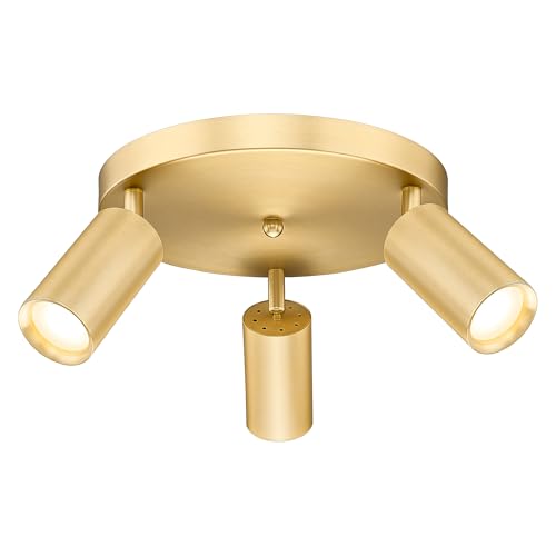 3 Light Track Lighting Fixtures Ceiling (Kaleidoscope, Brushed Gold / 16.1", 3-light)
