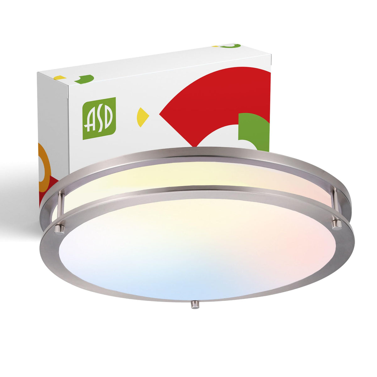 LED 16" Round Flush Mount Lighting (Brushed Nickel)
