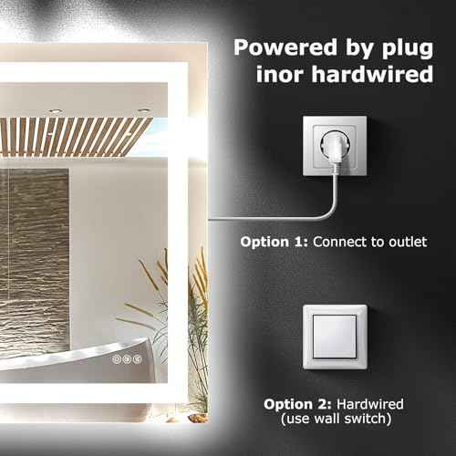 40"X30" LED Bathroom Mirror with Lights (Led Bathroom Mirror (3 Light Modes) / 40"L x 30"W)