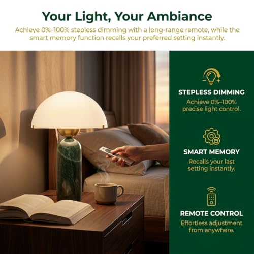 Modern Dome Shaped Table Lamp Mid (Green)