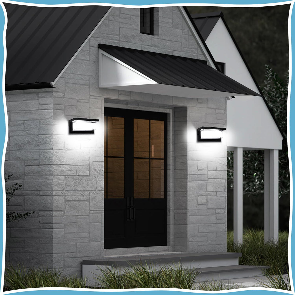 Porch Light Outdoor 6000K (18W-6000K-6Pack)