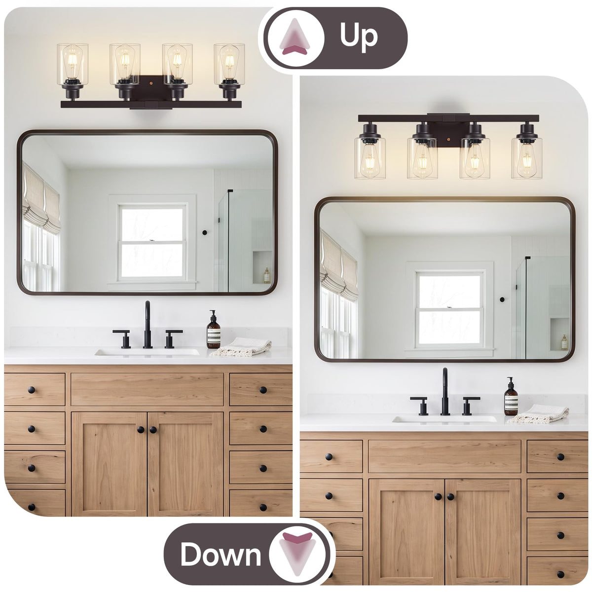 Oil Rubbed Bronze Vanity Lights for Bathroom (Oil-Rubbed Bronze / 4-light)