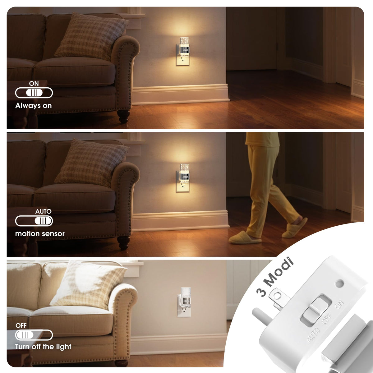 Motion Sensor Night Light (Silver)