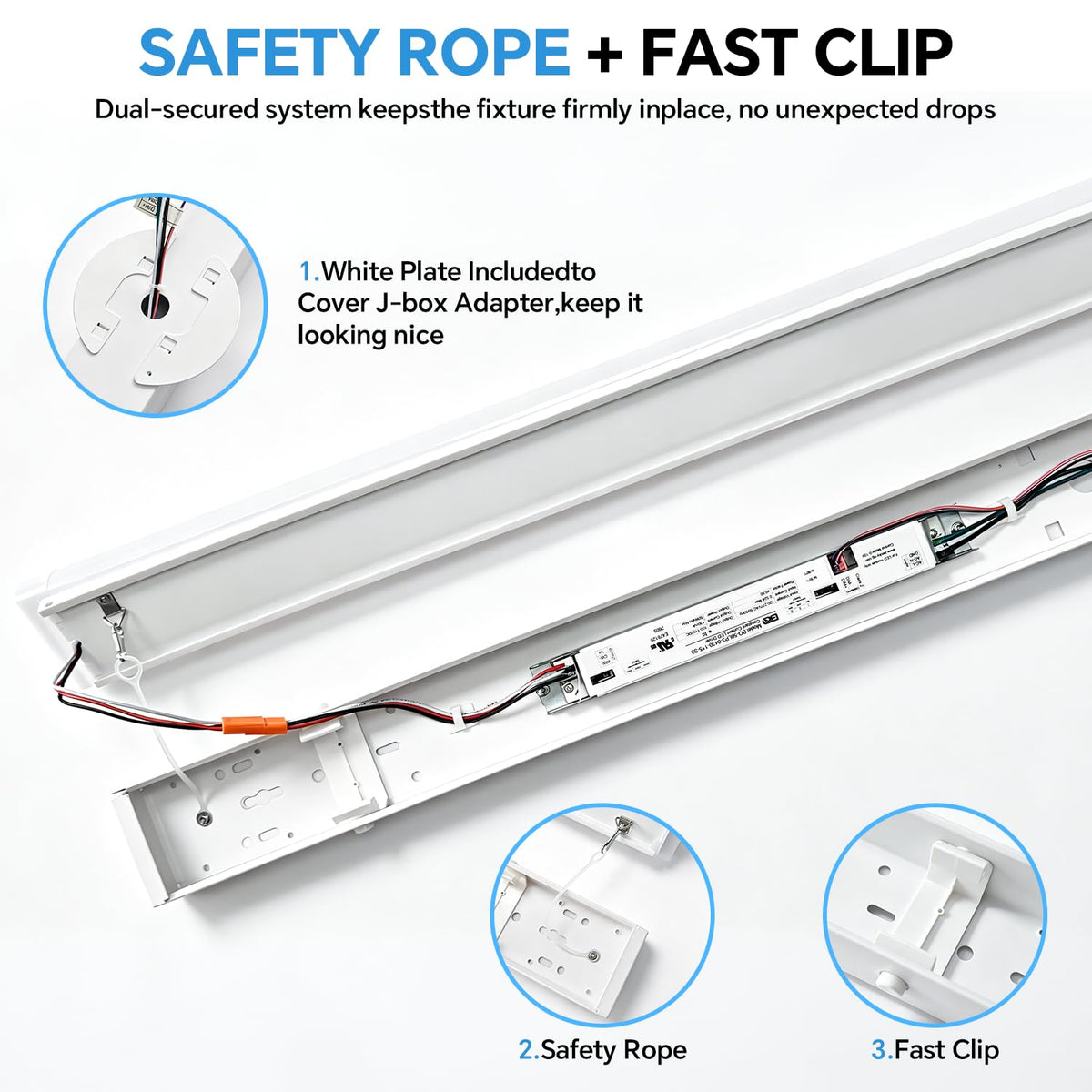4ft LED Linear Light Fixture (No Suspension Kit / 4FT-6P)