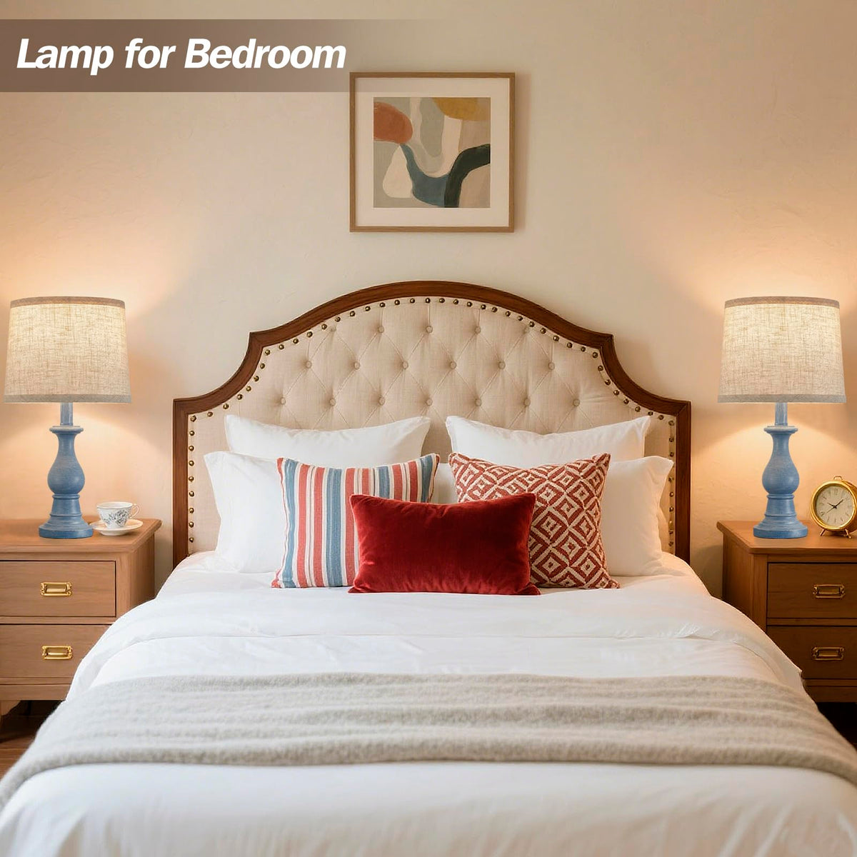 Table Lamps Set of 2 (Blue)