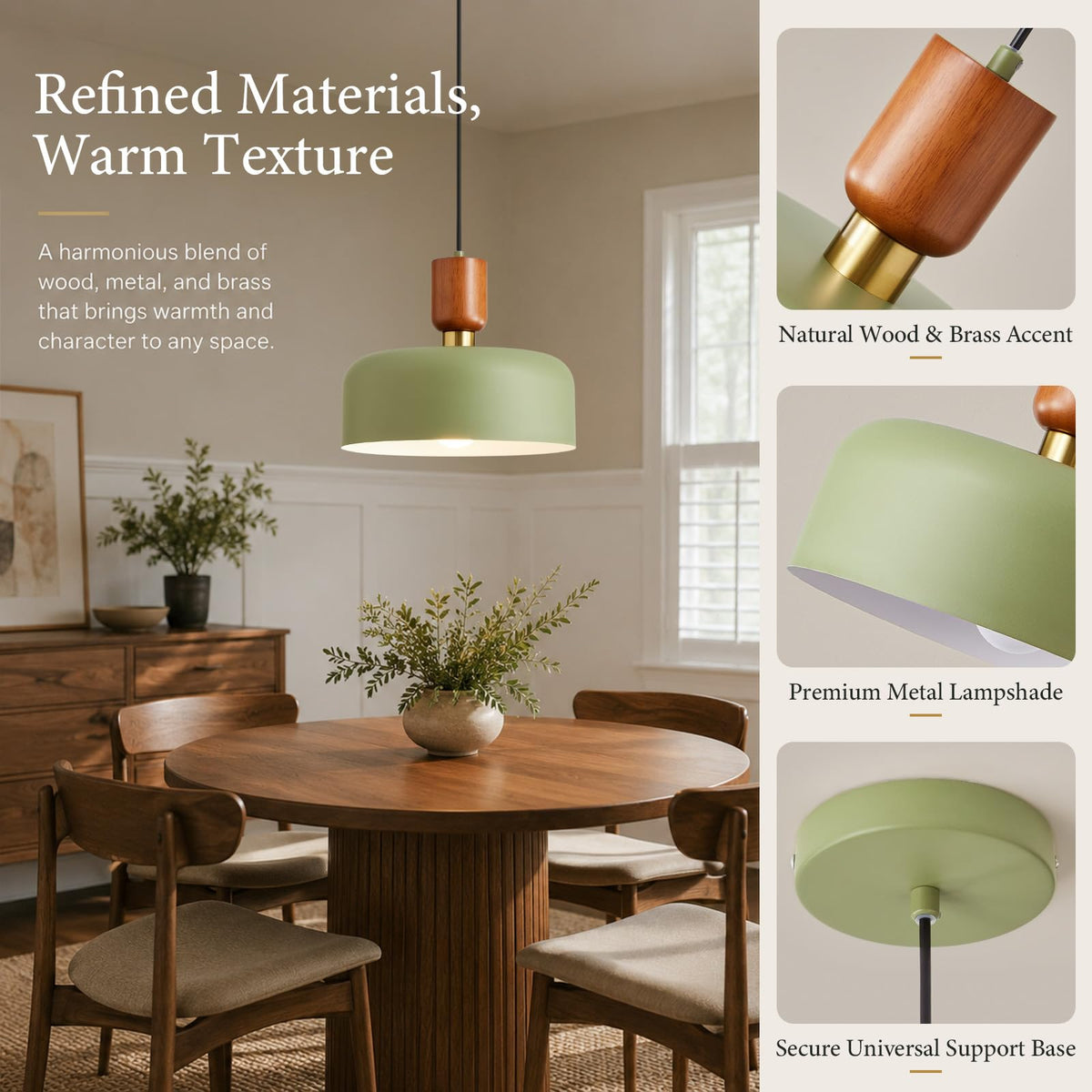 Modern Metal Green Pendant Light (Green / 12 inches)