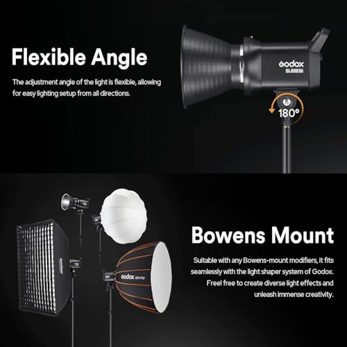 Led Video Light Bowens Mount LED Continuous Output Lighting for Live Streaming