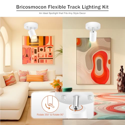 Track Lighting Fixture Ceiling (White / 4.72" 1 Light Track Light)