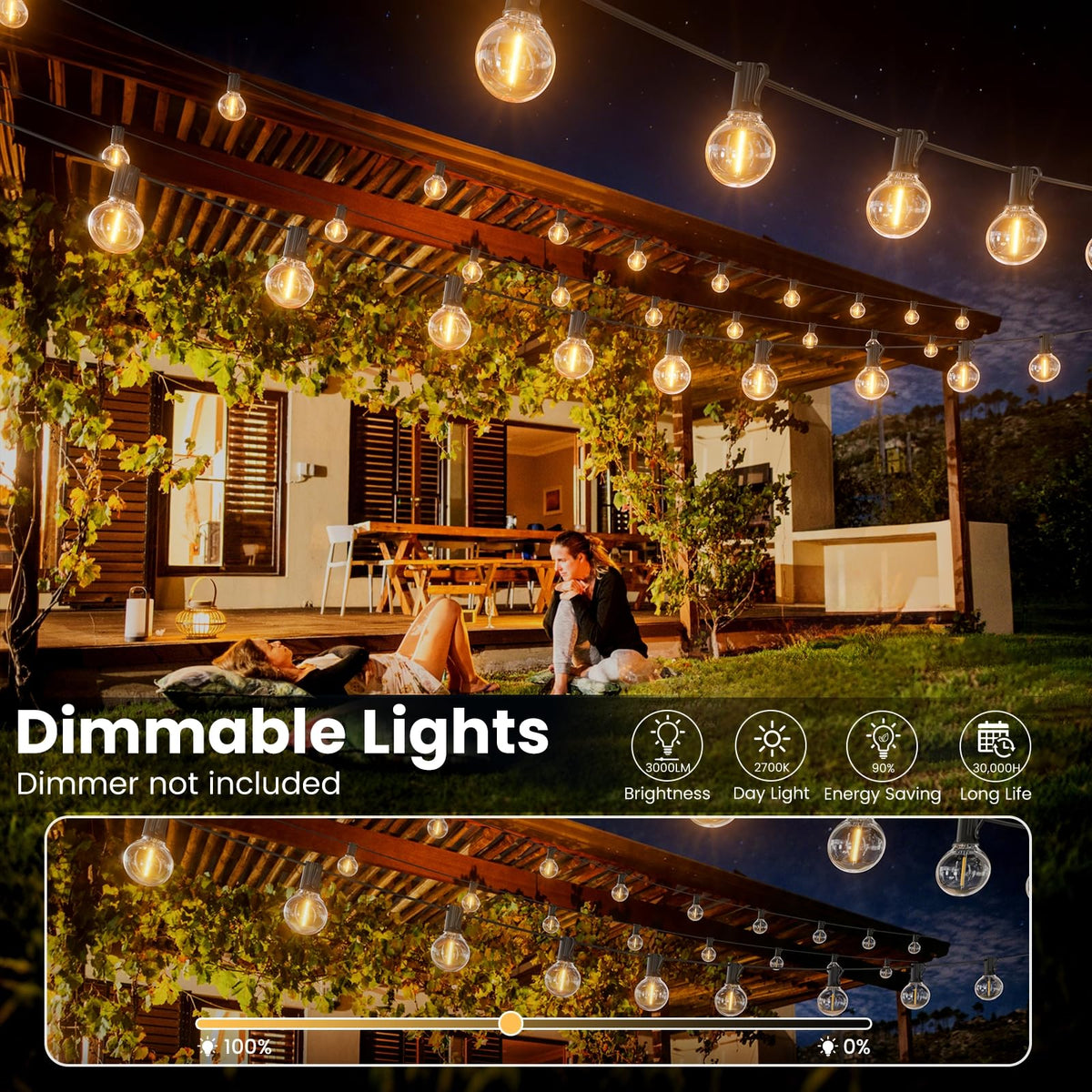 25 FT Outdoor String Lights (25FT)