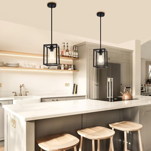 Farmhouse Pendant Light Fixtures (2 Pack)