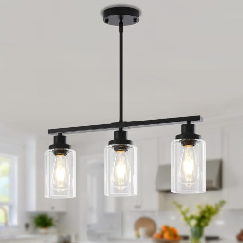 Island Lights for Kitchen Modern Dining Room Light Fixtures Over Table Glass Penadnt Lights Adjustable Hanging Kitchen Island Lighting Linear Farmhouse Chandelier Over Island