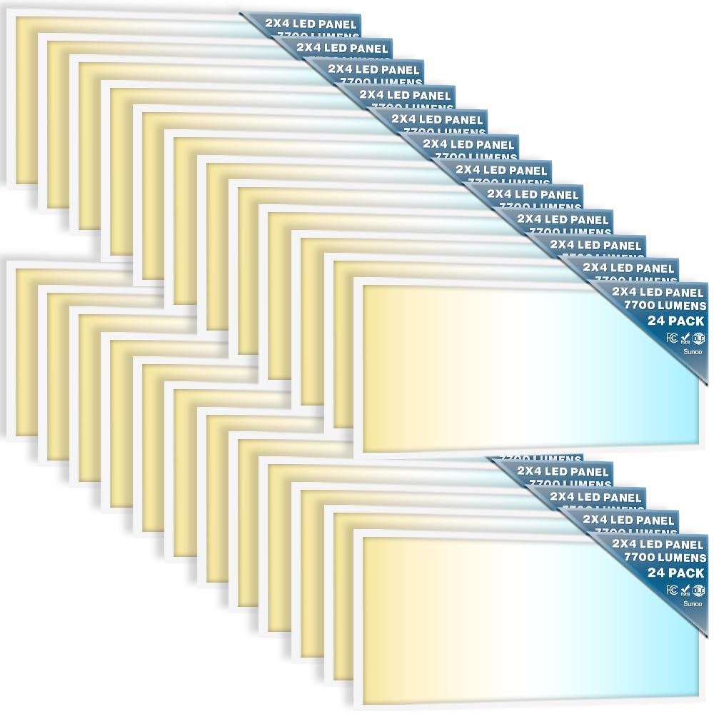Sunco 24 Pack 2x4 LED Flat Panel Lights (2x4)