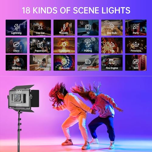 GVM 1300D RGB Video Light Kit with Softbox & Stands (SET2)