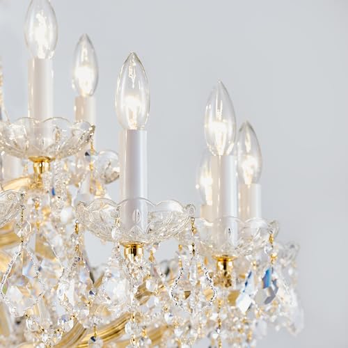 Gold Large Crystal Chandelier (24-Light/Gold)