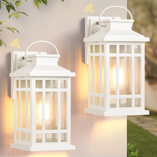White Dusk to Dawn Outdoor Lighting 2 (White / Dusk to Dawn Sensor-2 Pack)