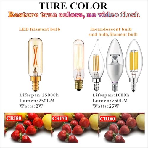 T6 Candelabra Light Bulbs (Utral Warm White 2200k)