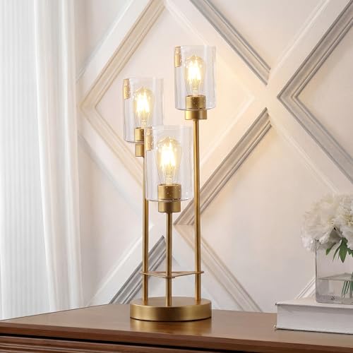 Axel 3 Light Candlestick Accent Table Lamp 20.5" (Gold Painting / 20.5")
