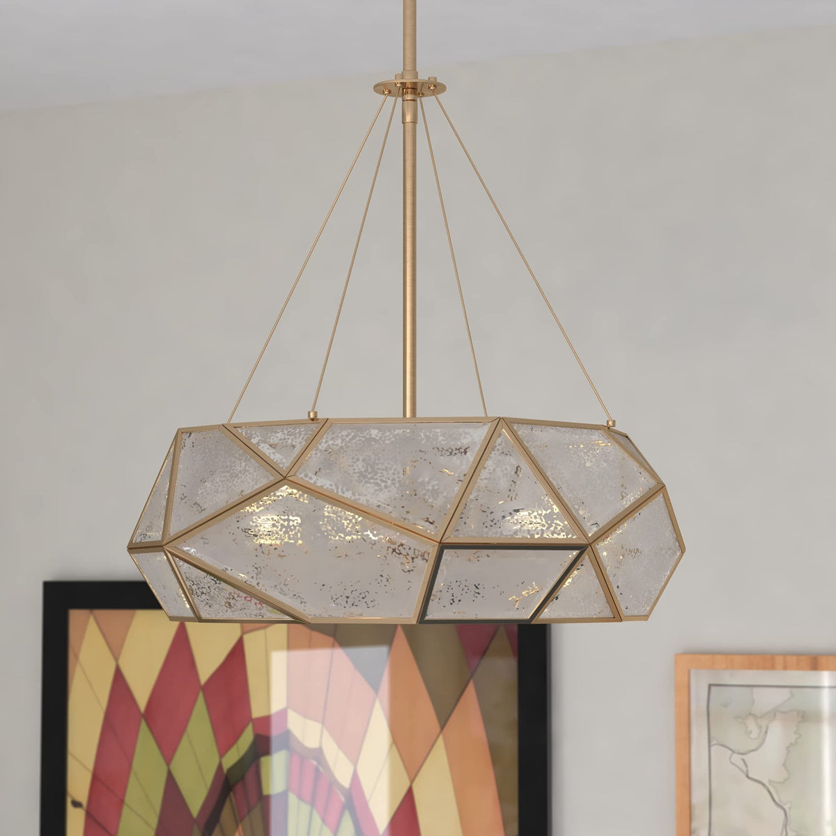 Euclid 3 Light Aged Brass Mid (Aged Brass / Med Pendant)