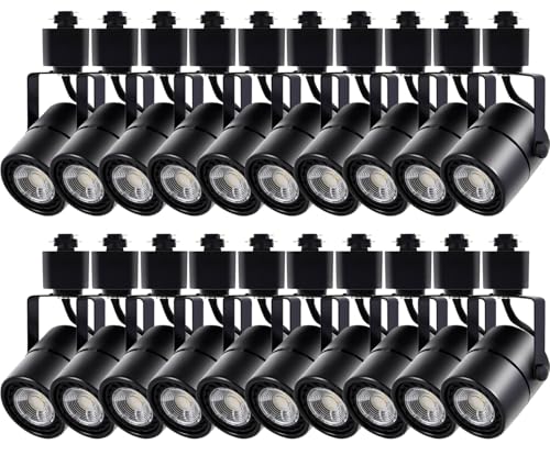 Track Lighting Heads 10W 4000K Cool White Dimmable Bright LED Track Lights Fixtures for Accent Retail Kitchen Artwork