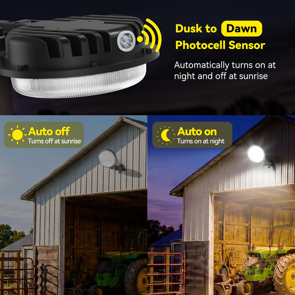 150W LED Barn Light Outdoor Dusk to Dawn Lights
