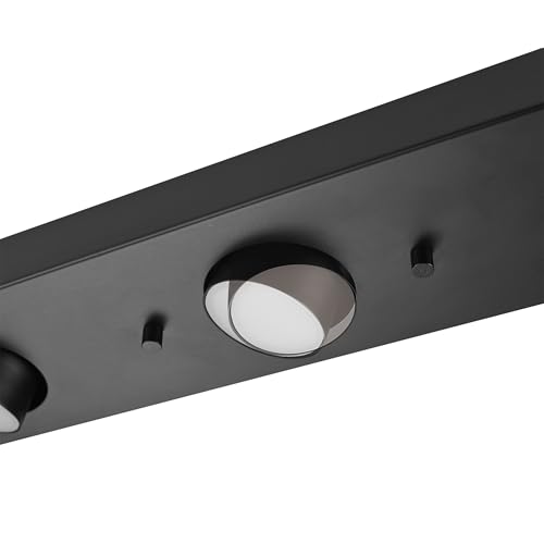 3 Light Matte Black LED Integrated Track Lighting (Black, Bleecker)