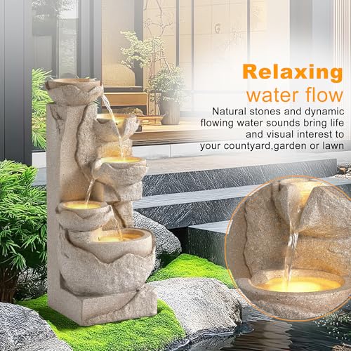 4 Tier Outdoor Indoor Water Feature Fountain