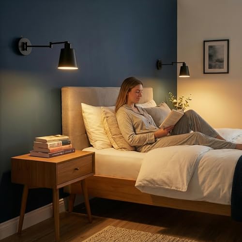 OSYNNIQ Wall Sconce Light with Adjustable Swing Arm for Bedside Reading (STYLE 1)