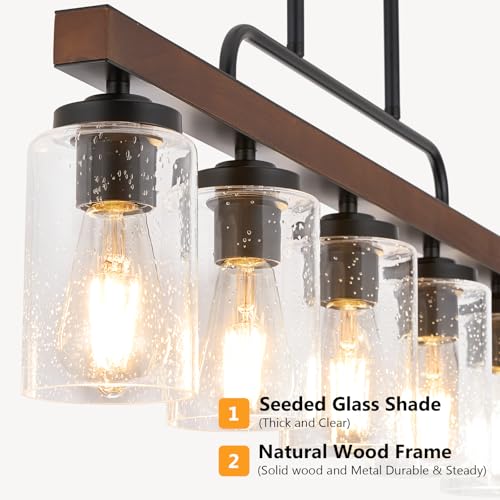 Farmhouse Chandelier 6 (Seeded Glass / 6-Light)