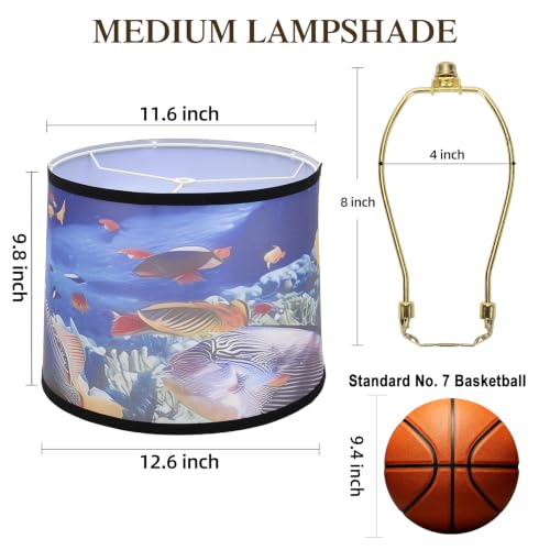 Drum Lamp Shades Set of 2 (Underwater World)